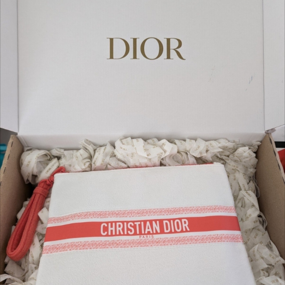 Dior Red and White Fabric